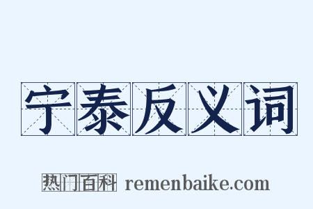 宁泰反义词是什么意思的图片